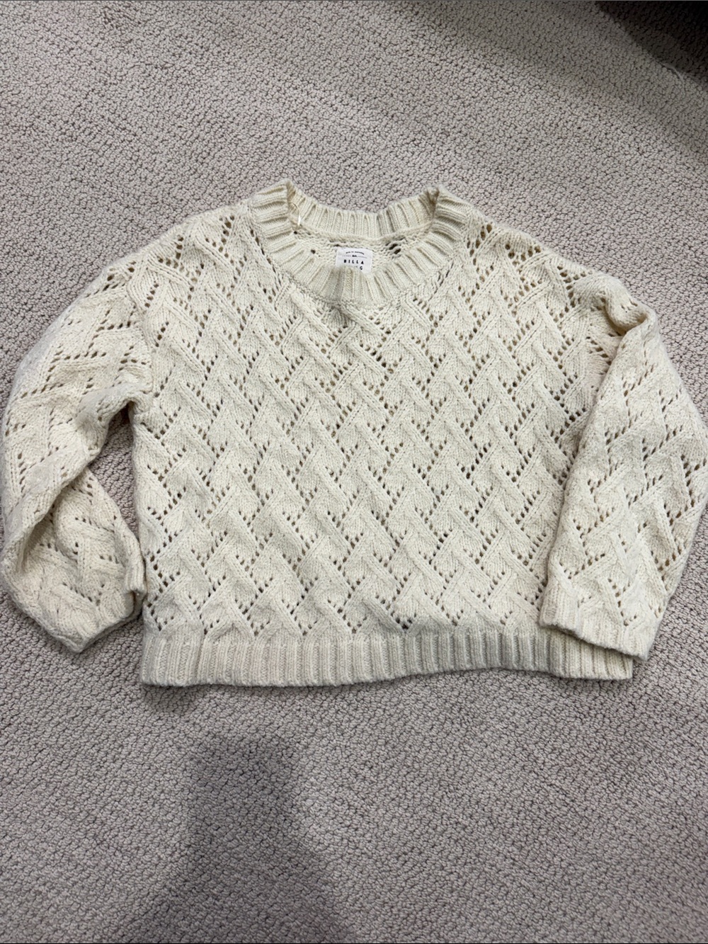 Billabong Cozy Cream Open-Knit Women's Sweater